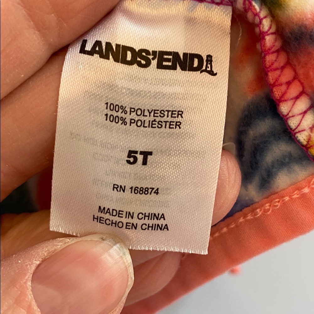 Lands End Toddler Girl Fleece Jacket - Picture 8 of 9